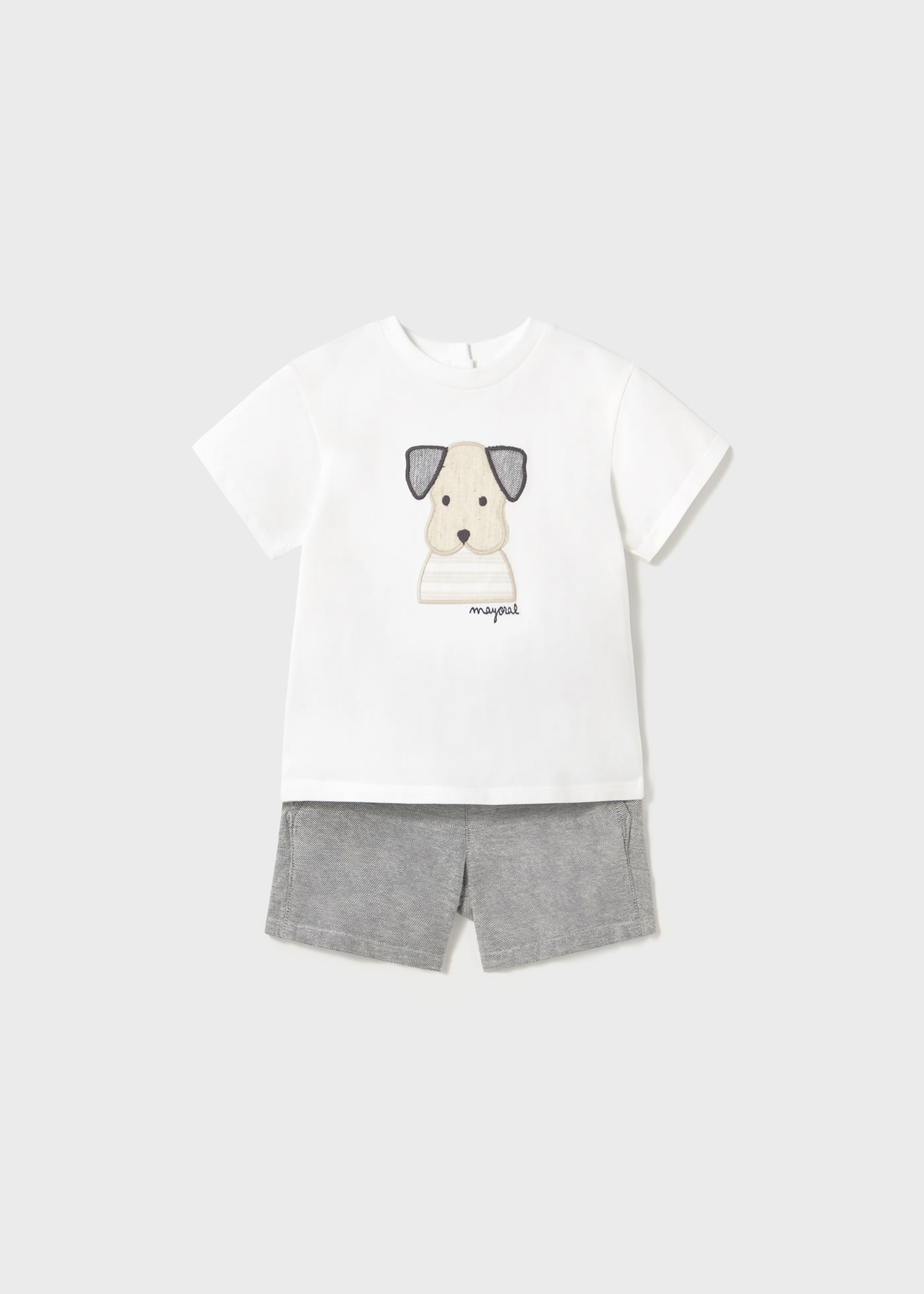 Conjunto bermuda y camiseta perro bebé