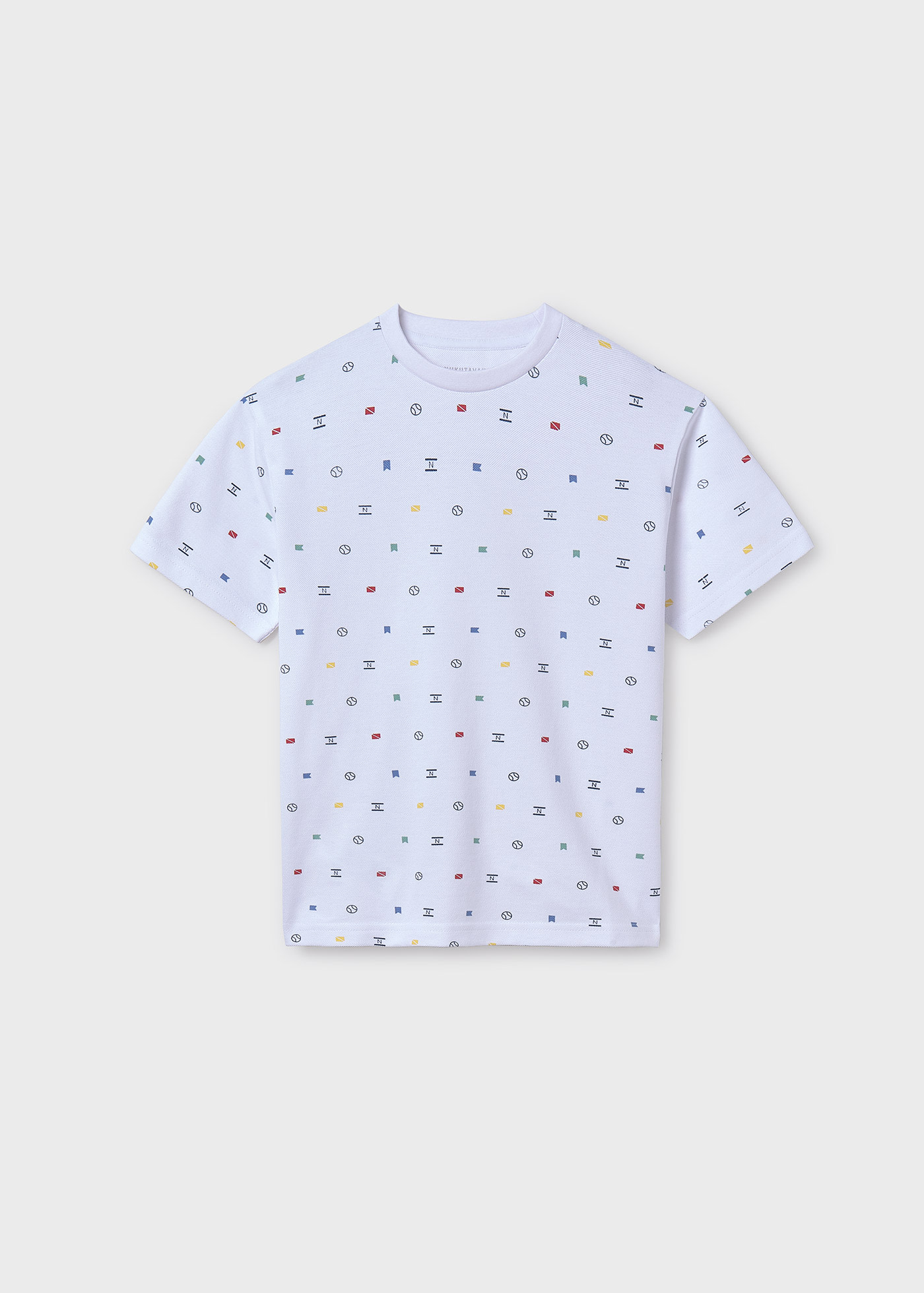 T-Shirt Pikee Printmuster Teenager Jungen