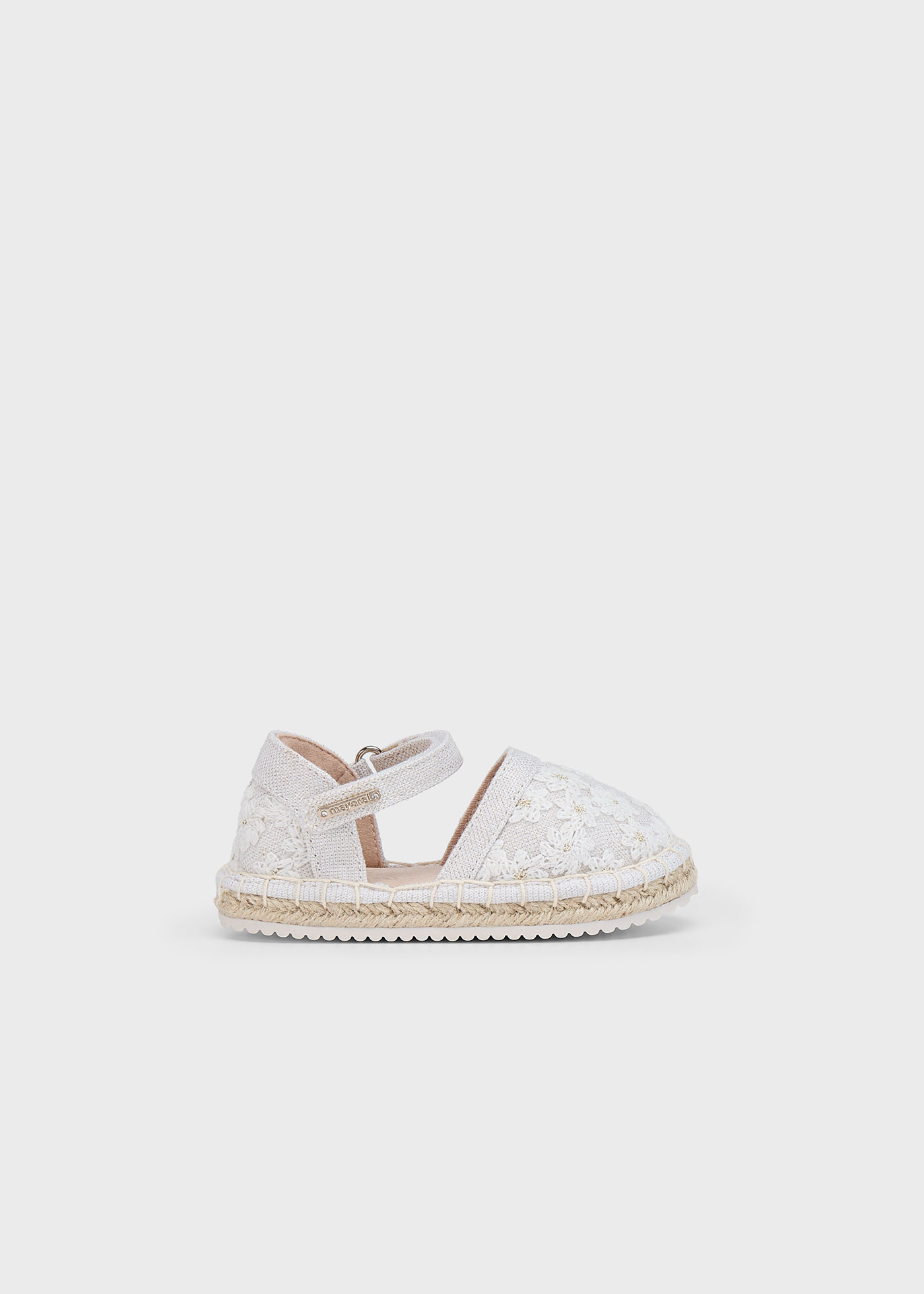 Baby Metallic Espadrilles with Flowers