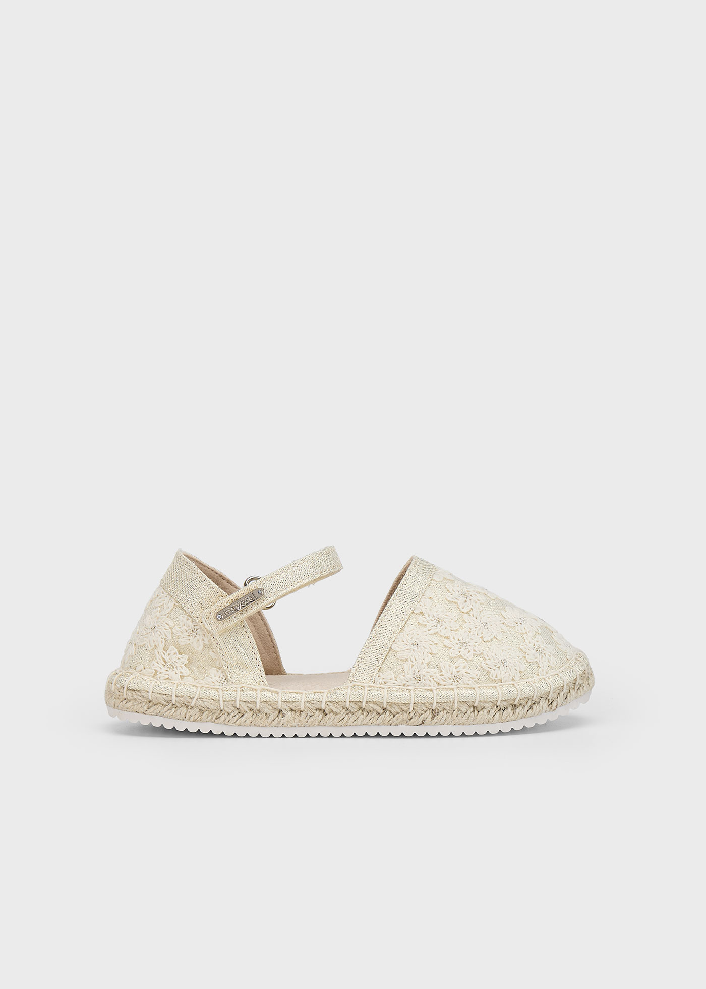 Espadrilles métalliques fleurs fille