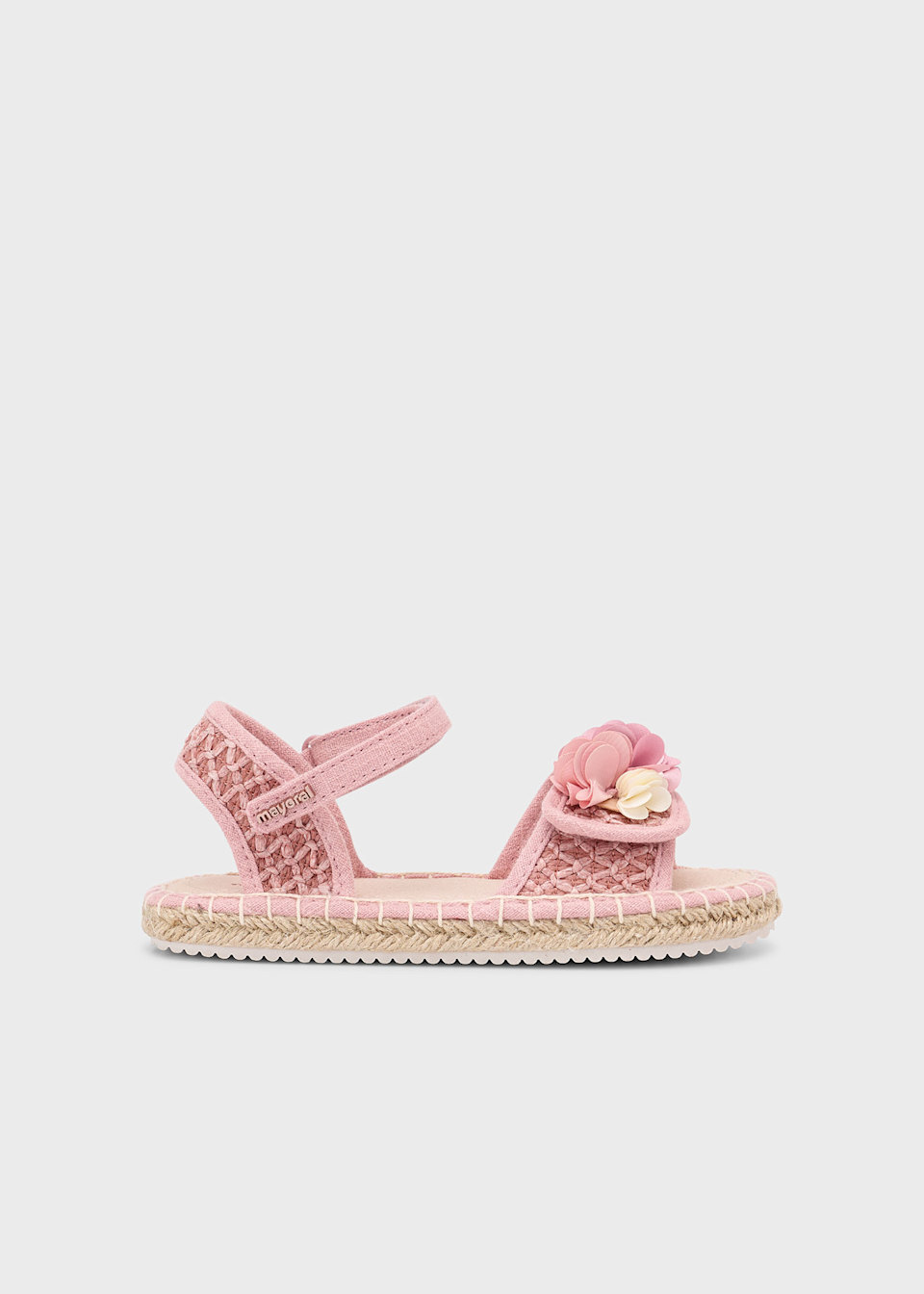 Girl floral jute sandals